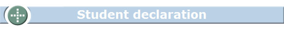 Student declaration